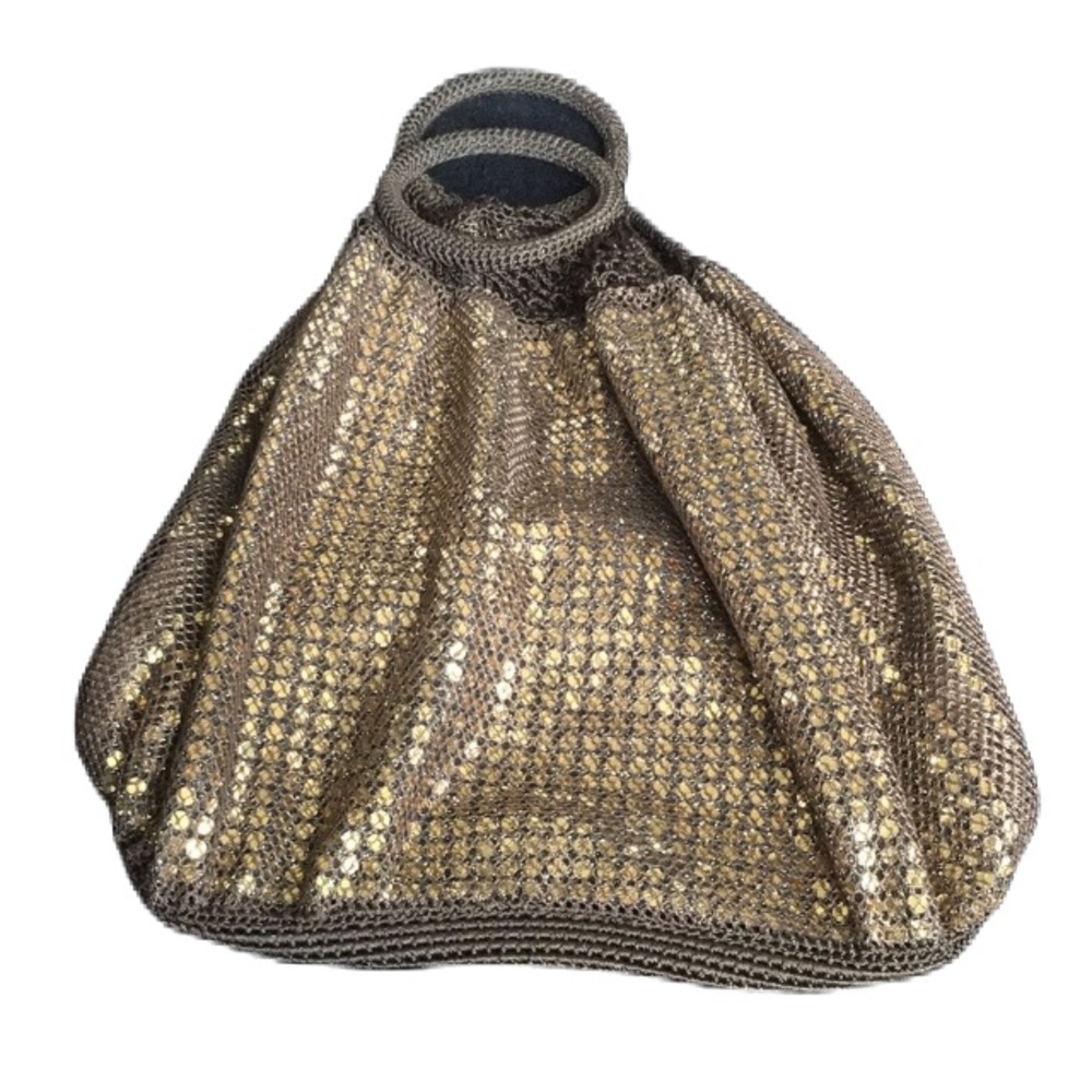 Gap Shiny Brown and Gold Sequin Tote Bag Purse